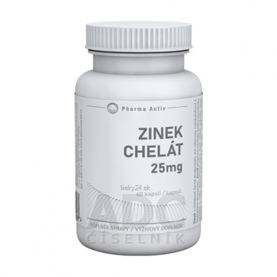 Pharma Activ Zinok chelát 25 mg 60 kapsúl