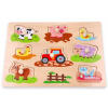 Lelin Edukačný vkladačka, puzzle - Farma s traktorom Lelin