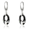 Stříbrné náušnice se Swarovski® Crystals Helios Silver Night LSW133E