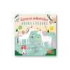 Čarovné jednorožce Kniha s puzzle Louise Wright