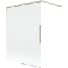 Mexen Rox sprchový záves skladací dvojkrídlový 120 x 150 cm, transparentný, brúsený nikel - 8C9-120-003-97-00