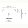 Dizajnová stolná lampa Artemide Nessino, oranžová - 0039070A