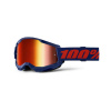 MX Okuliare 100% STRATA 2 Navy - Mirror Red lens