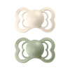 BIBS Supreme Ivory/Sage cumlík zo silikónu 2ks, veľkosť 1