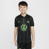 Nike Wolfsburg Away Shirt 2024 2025 Juniors Black 7-8 rokov