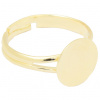 Crystal-ZONE Prsteň plôška kruh 20mm gold plating 24kt