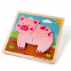 Bigjigs Toys Vkládací puzzle Prasátko