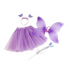 Karnevalový kostým - motýlí víla Varianta: 4 levandulová, Balení: 1 sada