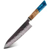 IZMAEL Damaškový kuchynský nôž Airi Chef/Modrá 20.2 cm