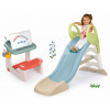 Set šmykľavka s vodotryskom a lavica na kreslenie Toboggan GM Slide Life Smoby dĺžka šmyku 150 cm