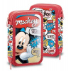 EUROSWAN Dvojposchodový vybavený peračník Mickey Hey Polyester, 20x13x4 cm