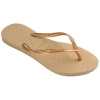 Havaianas Hav. Slim Dark Brown/Metal Acoused Flip Flops Womens Beige 3/4