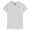 Slazenger V Neck T Shirt Junior Boys White 11-12 Years