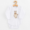Dojčenské body s dlhým rukávom New Baby Polar Bear biela