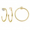 Strieborný piercing no nosa GOLD T156