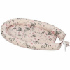 YOSOY Hniezdo pre bábätko zo 100% bambusu, 30x65 cm, FLOWERS ON THE BEIGE, 5903815240010