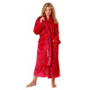 Vestis Huňatý červený župan s límcem Lilly 21 20 3551 - S