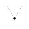 iZlato Forever Náhrdelník s čiernymi briliantmi Ziva, biele zlato IZBR908AB
