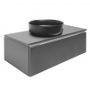 Swiss aqua technologies Koupelnová skříňka s krycí deskou SAT Feel 100x30x46 cm antracit mat SATFEEL100ANTD