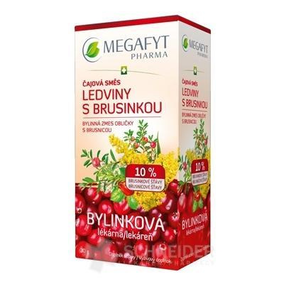 MEGAFYT Bylinková lekáreň OBLIČKY S BRUSNICOU čajová zmes (bylinný čaj) 10% brusnicovej šťavy, 20x1,5 g (30 g)