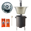 Green Home kotlík na guláš nerez 1,2 mm 40 l INOX, Green Home pokrievka nerez INOX, Green Home kotlina 45 cm (1,5 mm) STRONG Plus 600, vareška 80 cm SMREK, paprikové korenie na guláš 2 x 100 g