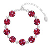PAVONA Strieborný náramok so Swarovski krištáľmi červený 33048.3 cherry