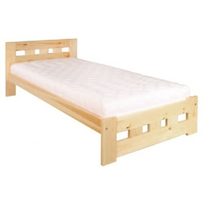 Drewmax Dřevěná postel 90x200 LK145 (Barva dřeva: Dub)