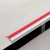 Protišmyková schodová lišta, Aluminium m2, Easy Clean, červená, š 1000 mm, hrúbka materiálu 4 mm