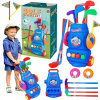GOLFOVÝ SET PRE DETI S KOMPLETNÝM VYBAVENÍM KOČÍKA NA KOLIESKACH, 4 PALICE