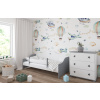 BabyBeds Detská posteľ FRANIO hviezdičky Farebné prevedenie: Šedá, Velikost postele: 160x80 cm, Úložný priestor k posteli: Nie, bez úložného priestoru