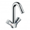 Hansgrohe Logis - Umývadlová batéria s dvoma kohútikmi 150 s odtokovou súpravou s tiahlom, chróm 71222000