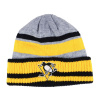 Pánska zimná čiapka Pittsburgh Penguins adidas NHL Heathered Grey Beanie