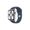 Apple Watch SE (2022) Cellular 44mm sportovní silikonový řemínek bouřkově modrý S/M