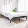 vidaXL Posteľný rám sivý 180x200 cm borovicový masív Super King