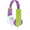 JVC HA-KD5-V-E detské slúchadlá On Ear káblové purpurová, zelená obmedzenie hlasitosti, ľahký strmeň; HA-KD5-V-E
