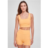Ladies Recycled Squared Sports Bra - paleorange L