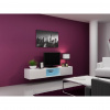 Cama Meble Tv stolík VIGO GLASS 180, biely mat/biely lesk