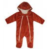 Mamatti Dojčenský overal VELVET, Baby Fox - hnědý 62 (2-3m)