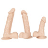 Európsky milenec - Semenník dildo - stredný (prírodný)