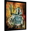 Rámovaný Obraz - Star Wars - Boba Fett Painted, 34.3 × 44.5 cm