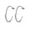 CITY STORM Náušnice z chirurgickej ocele strieborné kruhy Veľkosť náušníc: 3,3 cm