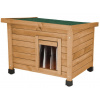 Drevená búda pre mačky KERBL 81564 RUSTICA, 57x45x43 cm, hnedá