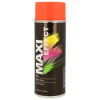 MAXI COLOR FLUORESCENČNÁ FARBA ORANŽOVO ČERVENÁ S FINÁLNYM LESKLÝM LAKOM V SPREJI, Objem: 400ml