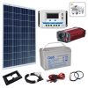 Solárny FV ostrovný systém OFFGRID DC12V SP115Wp/RP10A/AG100Ah/M3/O4 uBASIC12-CAR (BASIC12-CARAVAN-4M: Konfigurovateľný pevný solárny FV ostrovný komplet OFF-GRID, Spotreba: MIKRO spotreba el. energie
