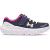 Dievčenská športová obuv (tréningová) UNDER ARMOUR-UA GPS Surge 4 AC K midnight navy/rebel pink/white Čierna 32 25/26