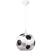 Luster do detskej izby - Závesné svietidlo guľa biela / čierna E27 SOLLUX lampa (Luster do detskej izby - Závesné svietidlo guľa biela / čierna E27 SOLLUX lampa)