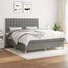 Boxspring posteľ s matracom tmavosivá 160x200 cm látka 3142666_sk