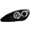 predné svetlá Peugeot 307 01-04.05 Angel Eyes čierne