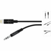 Belkin AUX lightning kábel s 3,5 mm jack pre iPhone / iPad - 1,8 m – čierny AV10172bt06-BLK - možnosť vrátiť tovar ZADARMO do 30tich dní