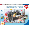 RAVENSBURGER Puzzle Roztomilé šteniatka 2x12 dielikov